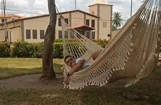 Chinchorro de curagua colgante artesanal venezolano